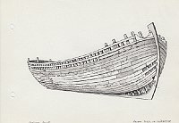137 Pesaro - scafo in costruzione agli inizi del secolo - cantiere Donati